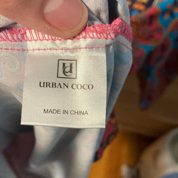 Urban Coco Multicolor Bohemian Long Sleeve Dress XXL - Picture 10 of 11